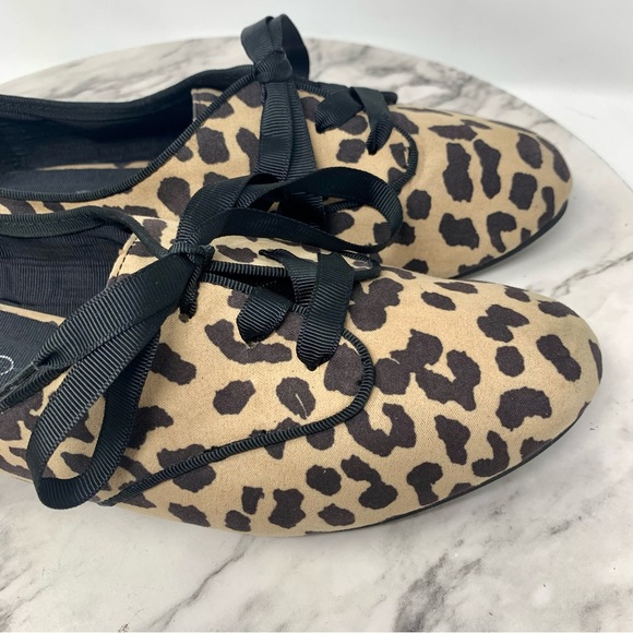Aldo Leopard Print Oxford Flats 7 Animal Print Classic Preppy Academia Neutral - Picture 12 of 12